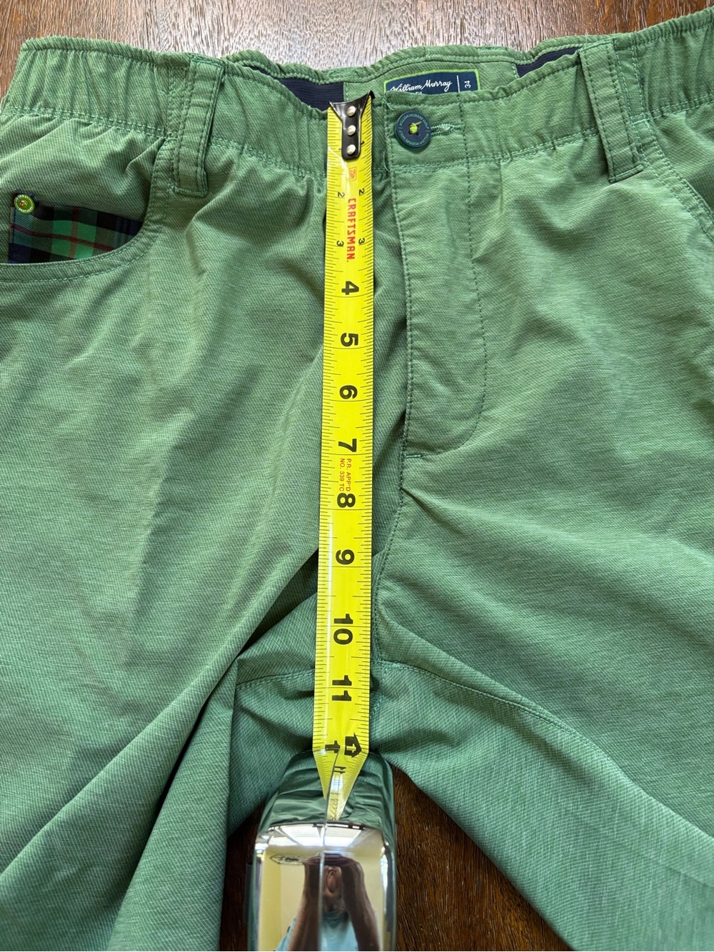 William Murray Straight Fit Green Men's Classic Golf Shorts 9” Inseam, Size 34 - Picture 12 of 13
